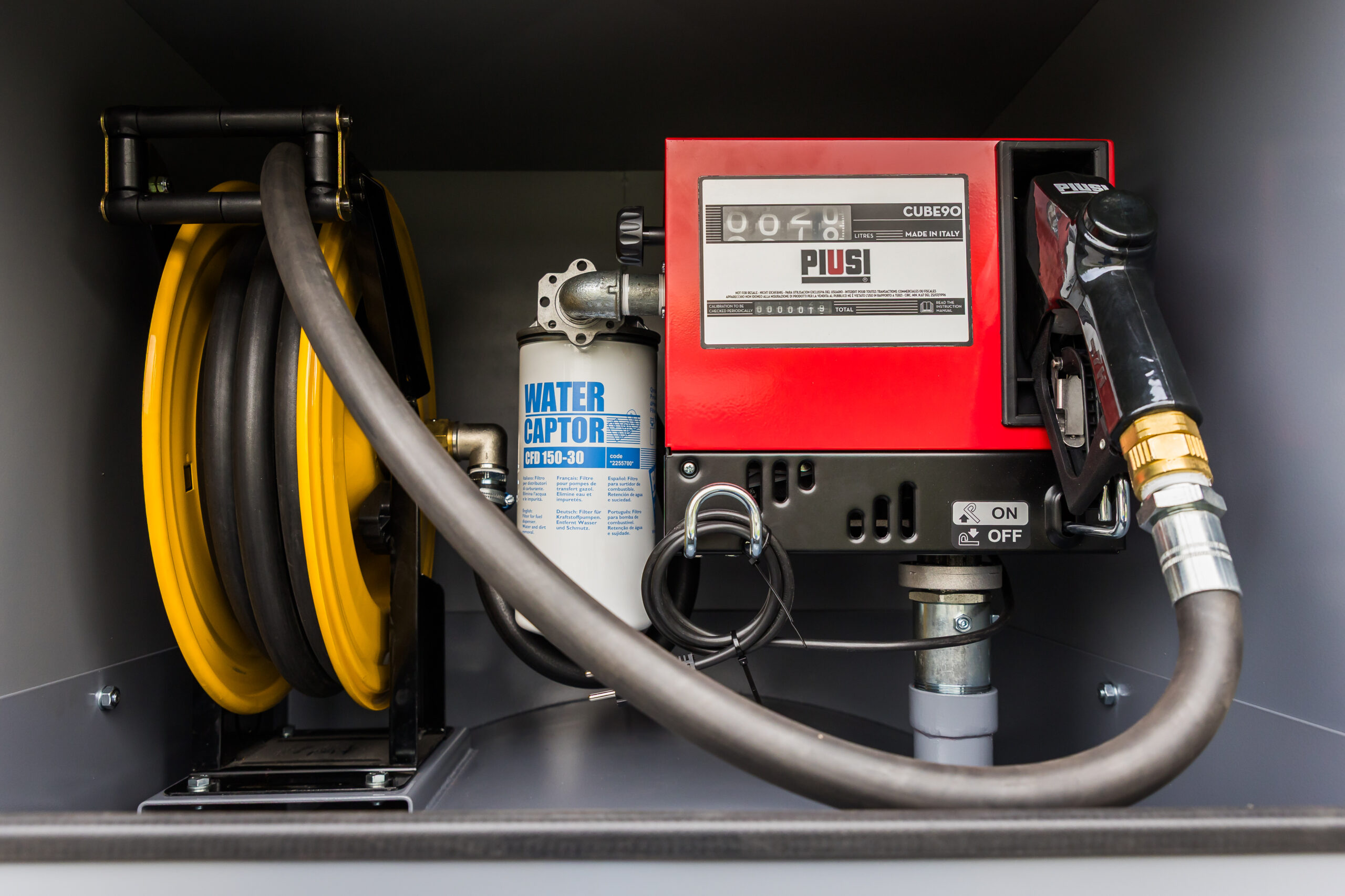 Piusi Cube 90 L/min letkukelalla 5-25 m